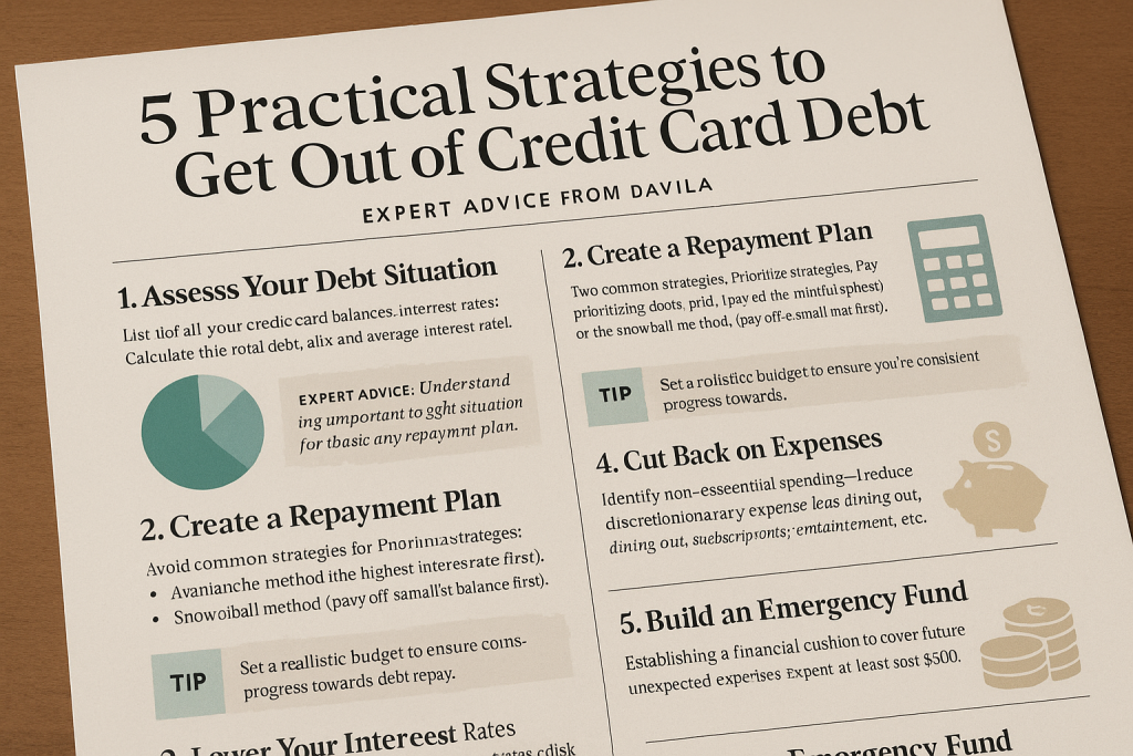 5 Practical Strategies to Get Out of Credit Card Debt: Expert Advice from Davila